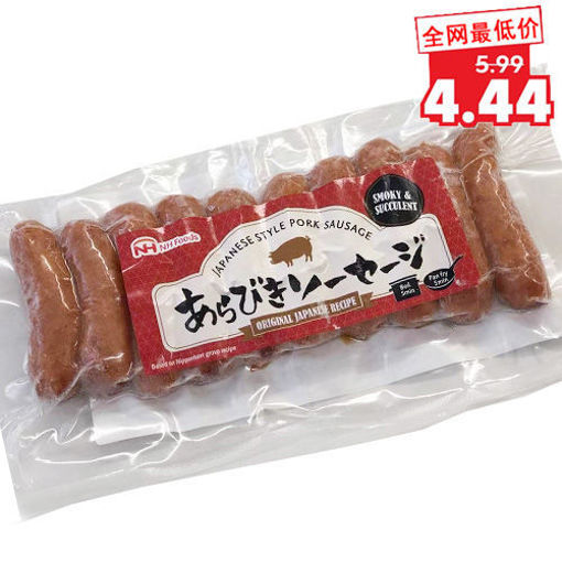 图片 日本 脆皮爆汁猪肉香肠 红袋 10根 200g 