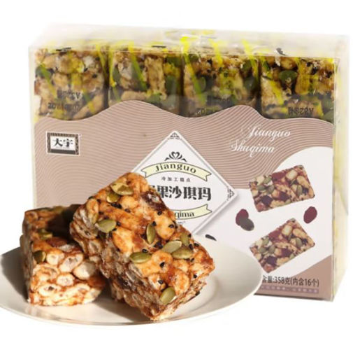 图片 大宇 黑糖坚果沙琪玛 黑糖味 358g 内含16个