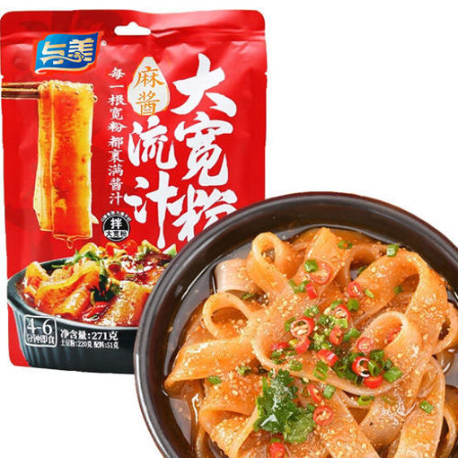 图片 与美 麻酱流汁大宽粉 280g 日期见内页