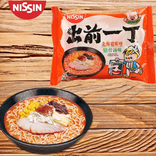 图片 日本进口Nissin日清 出前一丁 北海道味增猪骨汤面 100g