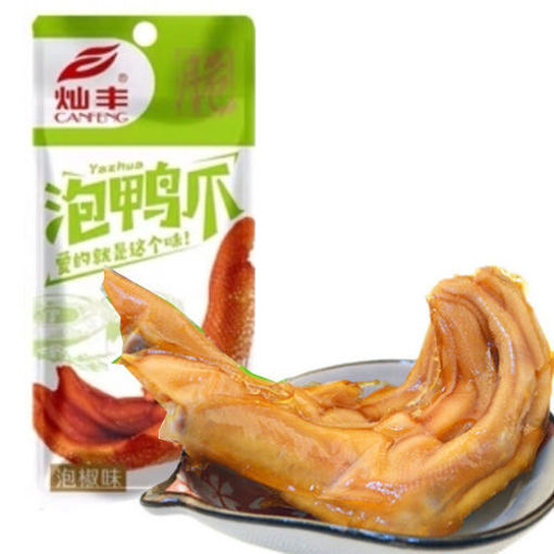 图片 灿丰泡鸭爪 泡椒味 35g 日期见内页