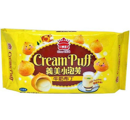 图片 台湾义美 超级好吃小泡芙 黄袋 牛奶布丁 57g