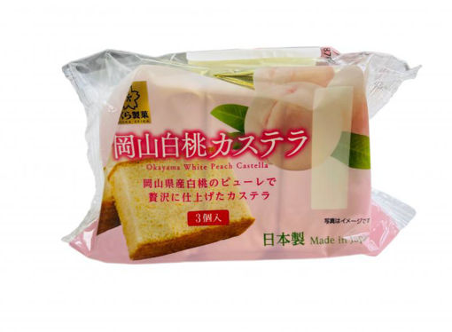 图片 日本樱花制果 冈山白桃蛋糕 3枚装 粉袋 130g