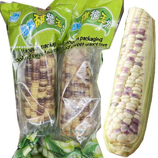 图片 中国山东进口 甜糯玉米 五彩糯玉米  一颗装 250g
