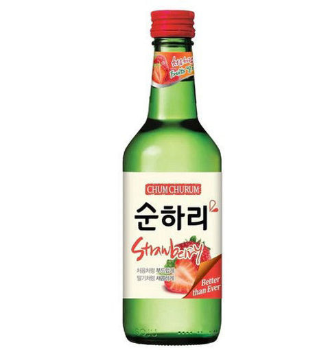 图片 韩国乐天chum churum 草莓味烧酒 360ml  12% Alc. 12度