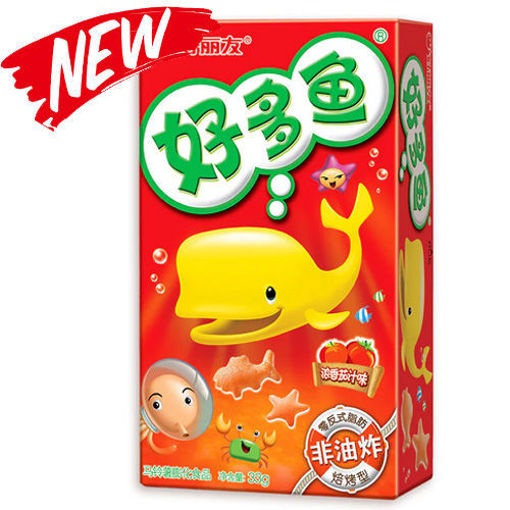 图片 好丽友 好多鱼 浓香茄汁味 红盒 33g 