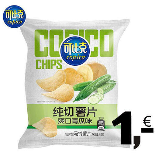 图片 达利可比克 纯切薯片 爽口青瓜味 65g