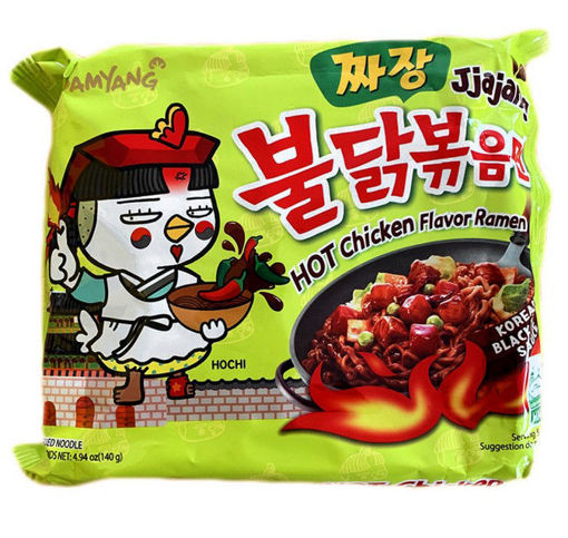 图片 韩国三养火鸡面 炸酱面 绿袋 140g