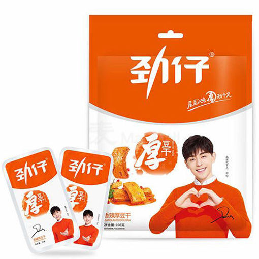 图片 劲仔 香辣厚豆干 108g 日期见内页