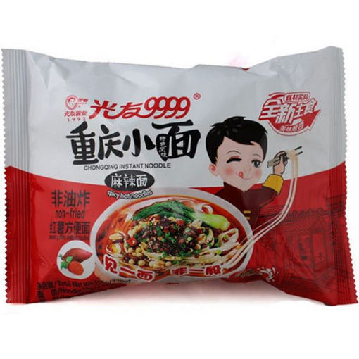 图片 光友 重庆小面 非油炸红薯方便面 麻辣面 (红袋) 105g 