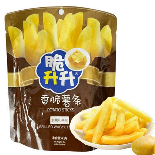 图片 脆升升 香脆薯条 碳烤和牛味 40g