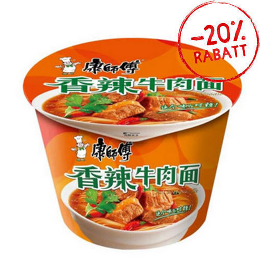 图片 新货8折! 康师傅 桶装 桶面香辣牛肉面 106g 
