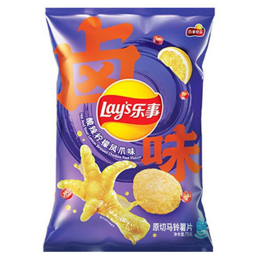 图片 乐事薯片 酸辣柠檬凤爪味 70g 