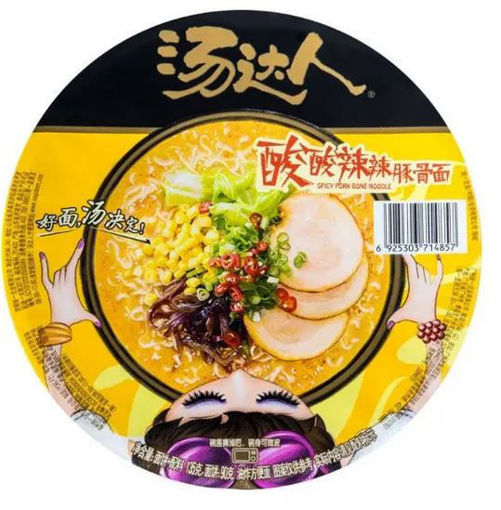 图片 统一汤达人 酸酸辣辣豚骨面 (碗面) 135g 