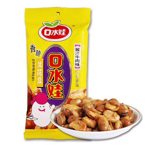 图片 口水娃 兰花豆 酱汁牛肉味 大包 80g 