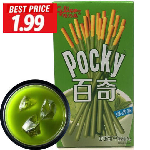 图片 日本POCKY 百奇 抹茶饼干棒 50g (产地中国)