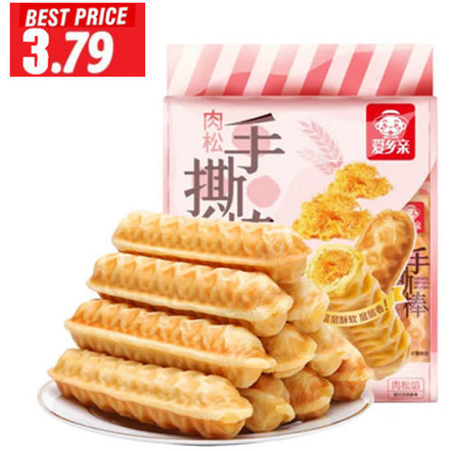 图片 新货特惠! 爱乡亲 肉松手撕棒 肉松夹心 338g