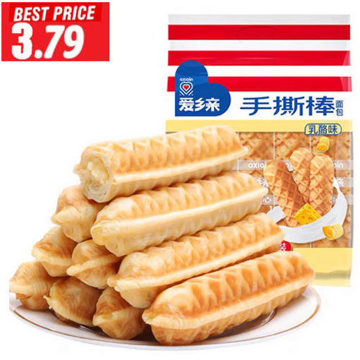 图片 新货特惠! 爱乡亲 乳酪手撕棒 乳酪夹心 338g