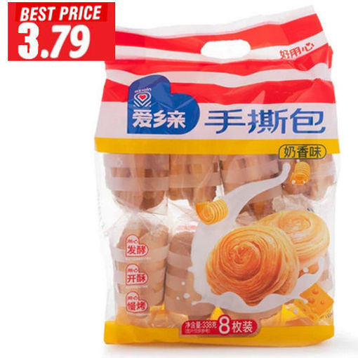 图片 新货特惠! 爱乡亲 手撕面包 奶香味 338g