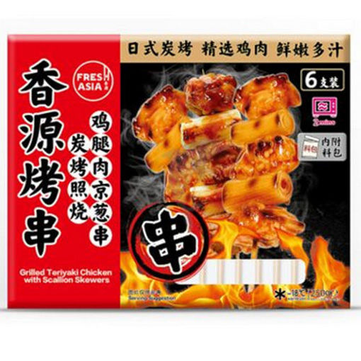 图片 香源 碳烤照烧鸡腿肉京葱串 6支 250g 含料包