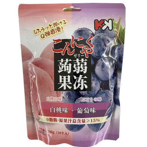 图片 超友味 蒟蒻果冻 白桃味+葡萄味 10包入 200g