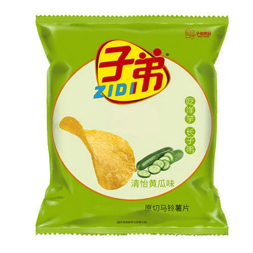 图片 子弟原切马铃薯片 清怡黄瓜味 30g