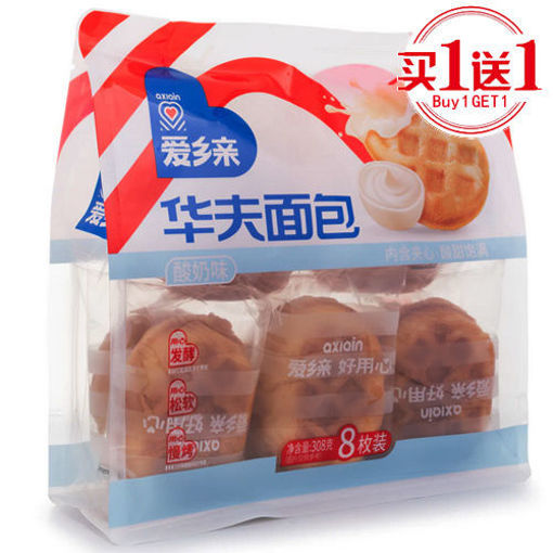图片 买一送一! 爱乡亲 华夫面包 酸奶味 308g 