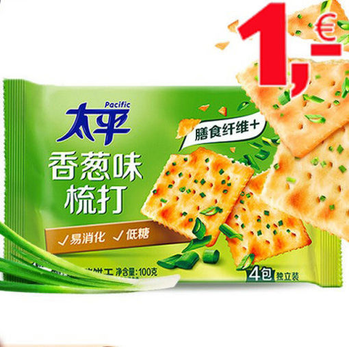 图片 太平苏打饼干 低糖酵母添加膳食纤维 内含4包 香葱味 100g