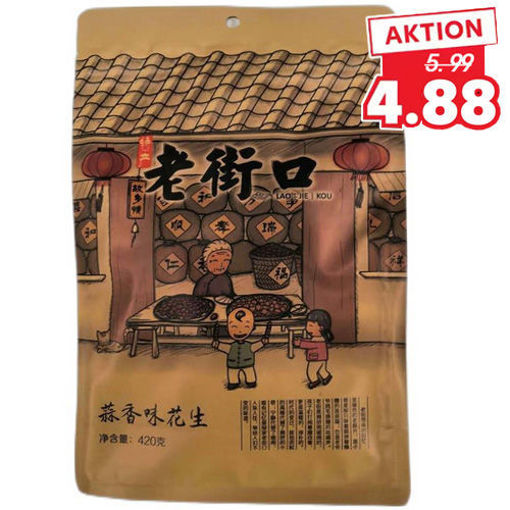Bild von LaoJieKou Erdnüsse in Schale Knoblauch 420g 