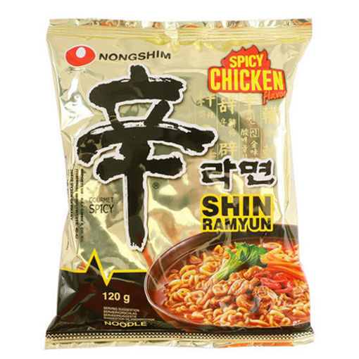 Bild von NONGSHIM  Shin Ramyun Chicken-Geschmack scharf und würzig 120g