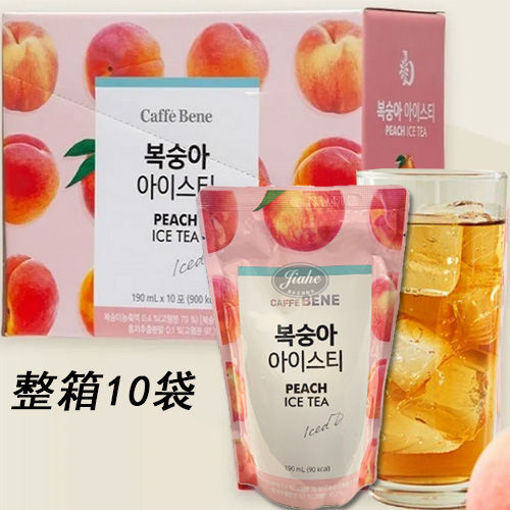 图片 整盒10袋 韩国BENE 水蜜桃冰茶 浓缩杯直接配冰杯 10x190ml 日期见内页