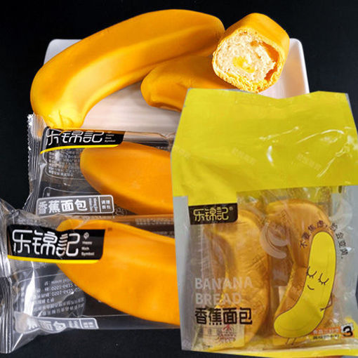 图片 乐锦记 香蕉面包 香蕉夹心 380g  日期见内页