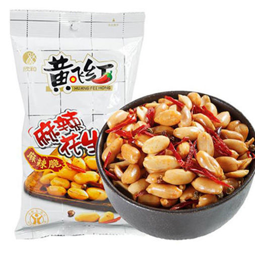 图片 黄飞红 麻辣花生 (中袋) 70g 日期见内页