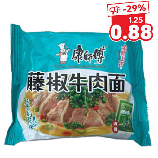图片 康师傅方便面 藤椒牛肉面108g 日期见内页