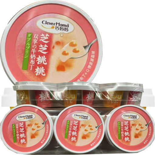 图片 3连杯! 巧妈妈 芝芝桃桃牛奶布丁 3x100g 3x100g 日期见内页