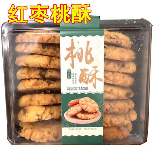 图片 花田食品 红枣桃酥 16颗 420g