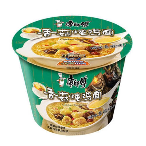 图片 康师傅方便面 桶装香菇炖鸡面 桶面 112g 日期见内页