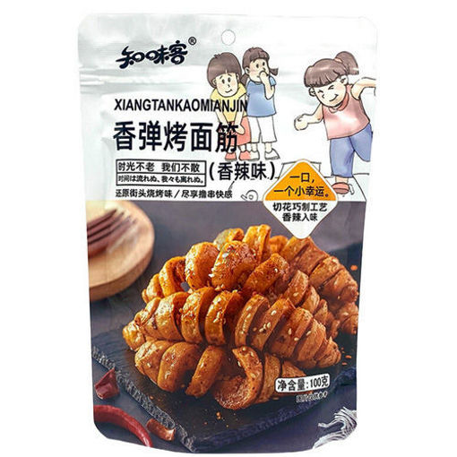 图片 知味客 香弹烤面筋 香辣味 100g 日期见内页