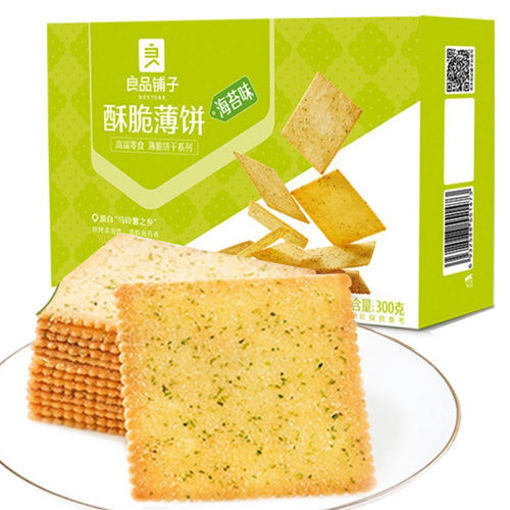 图片 良品铺子 酥脆薄饼 海苔味 300g 日期见内页