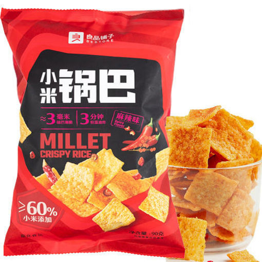 图片 良品铺子小米锅巴 麻辣味 大包 90g 日期见内页