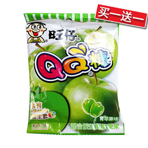 图片 买一送一! 旺仔QQ糖 青苹果味 大包 70g 日期 2025-09-08