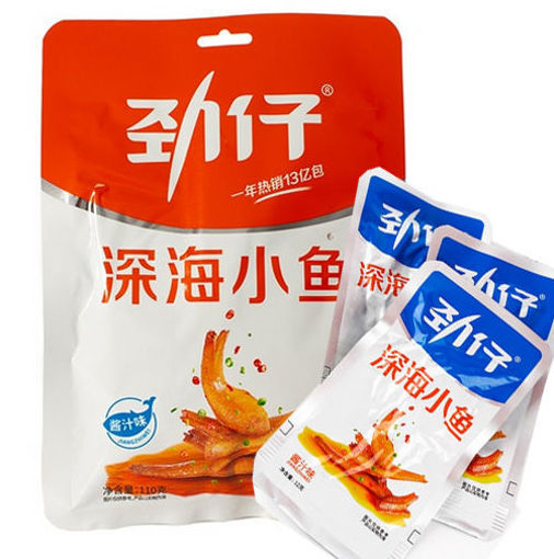 图片 劲仔 深海小鱼 酱汁味 零食小鱼干 110g
