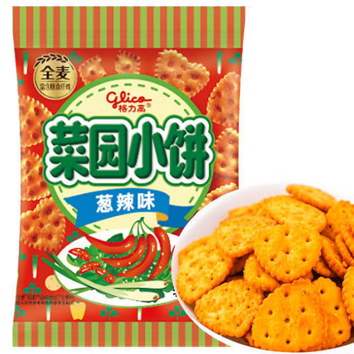 图片 日本GLICO格力高 菜园小饼 葱辣味 80g