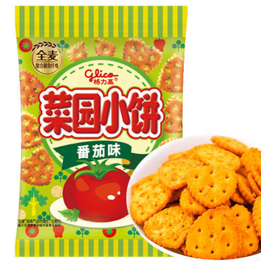 图片 日本GLICO格力高 菜园小饼 番茄味 80g