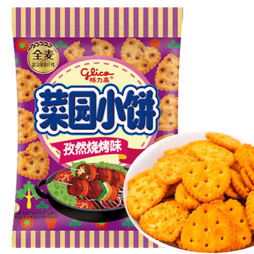 图片 日本GLICO格力高 菜园小饼 孜然烧烤味 80g