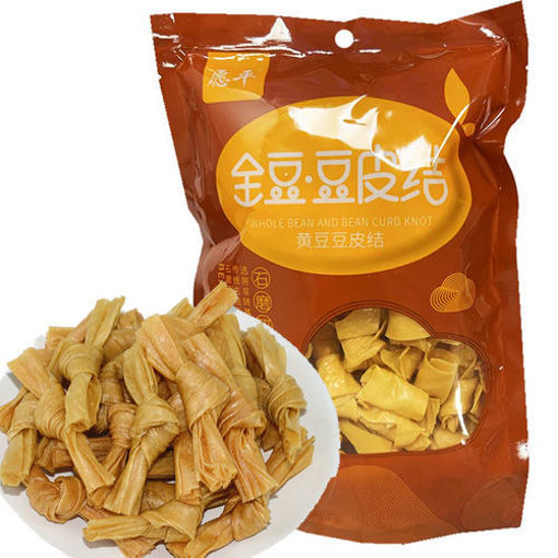 图片 愿平 全豆豆皮结 腐竹结 200g (非转基因大豆黄豆制品) 
