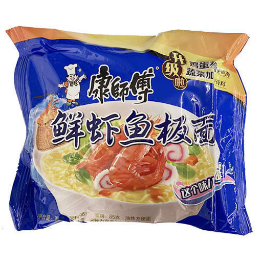 图片 康师傅方便面 鲜虾鱼板面 98g 日期见内页