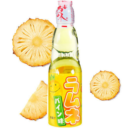图片 日本哈達 菠萝味弹珠汽水 200ml