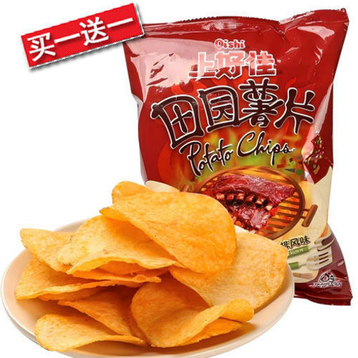 图片 买一送一! 上好佳 田园薯片 美式烤排味 50g 日期 2026-04-14