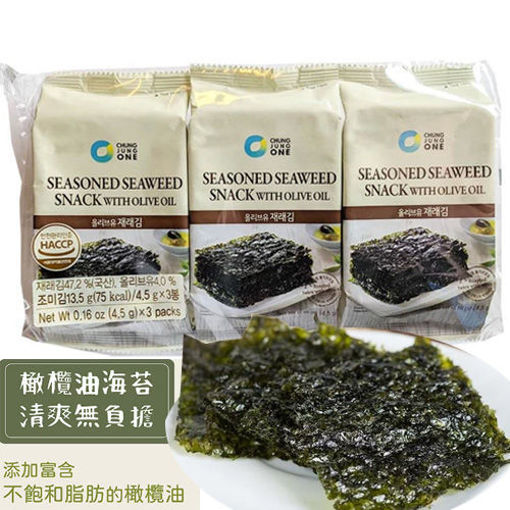 图片 3包组合! 韩国清净园 橄榄油烤海苔 13.5g